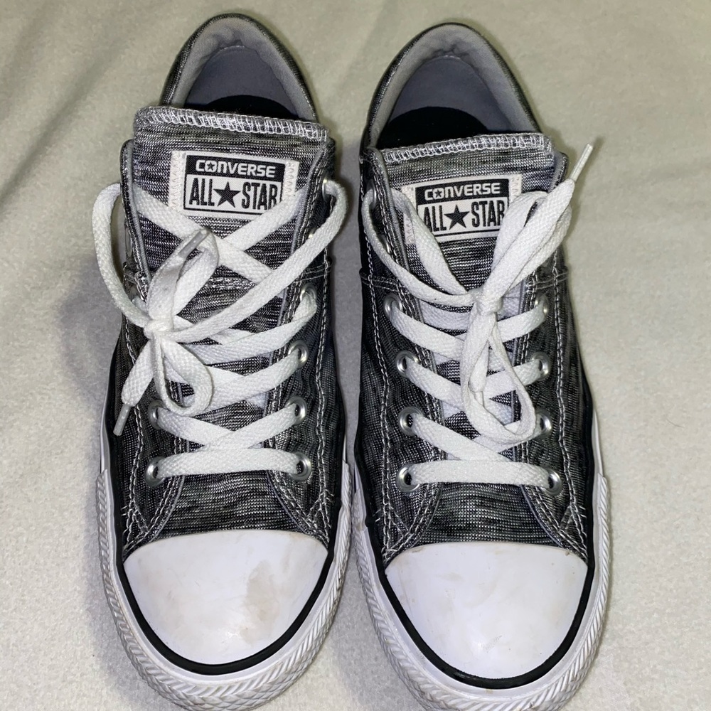 Gray and White Converse